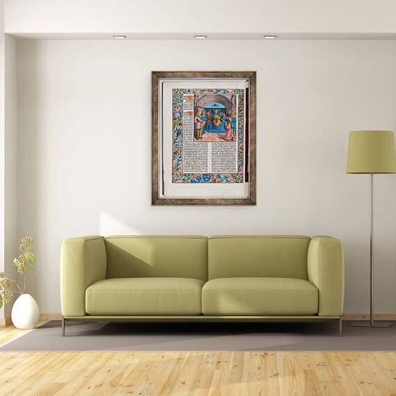 Tablou inramat - Scoala franceza - Josephus isi prezinta cartea imparatului Vespasian, 60 x 80 cm - 2- Roveli