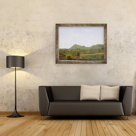 Tablou inramat - Simon Alexandre Clement Denis - Vedere langa Napoli, 60 x 80 cm - 2- Roveli