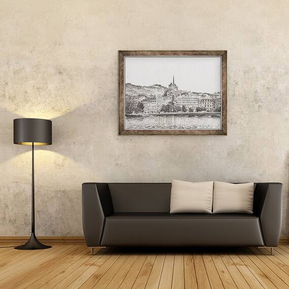 Tablou inramat - Vincent Alexander Booth - Orasul Geneva, 2011, 60 x 80 cm - 2- Roveli