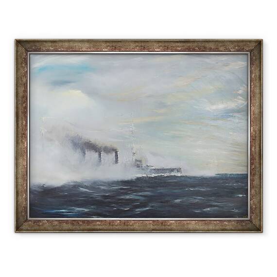 Tablou inramat - Vincent Alexander Booth - SMS Emden Lebada Estului 1914, 2011, 60 x 80 cm - - Roveli