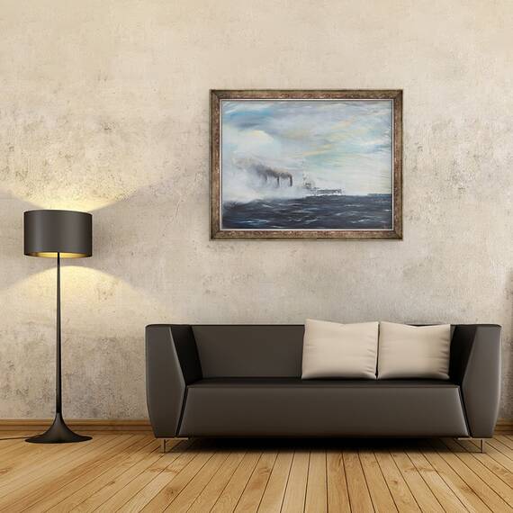 Tablou inramat - Vincent Alexander Booth - SMS Emden Lebada Estului 1914, 2011, 60 x 80 cm - 2- Roveli