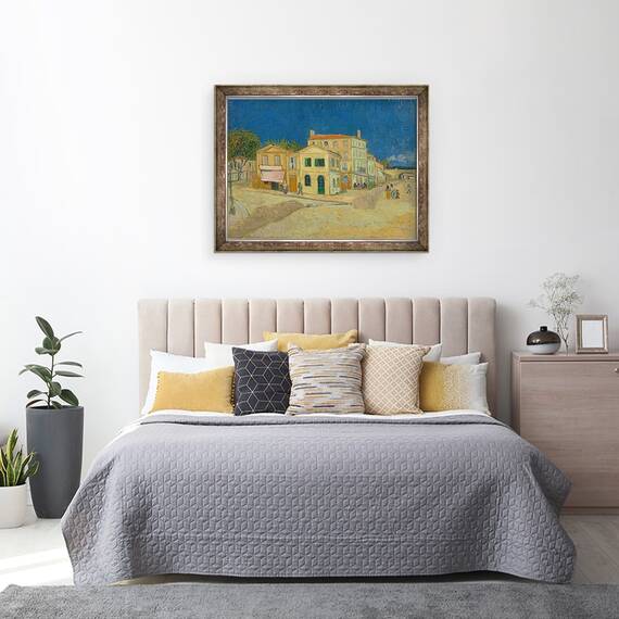Tablou inramat - Vincent van Gogh - Casa Galbena, 60 x 80 cm - 3- Roveli