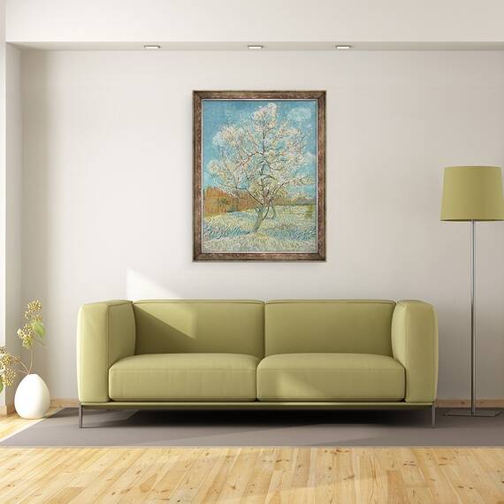 Tablou inramat - Vincent van Gogh - Piersicul Roz, 60 x 80 cm - 2- Roveli