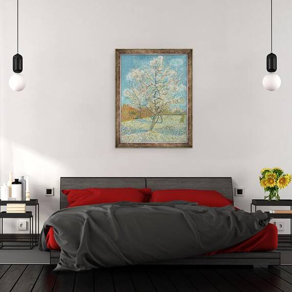 Tablou inramat - Vincent van Gogh - Piersicul Roz, 60 x 80 cm - 3- Roveli