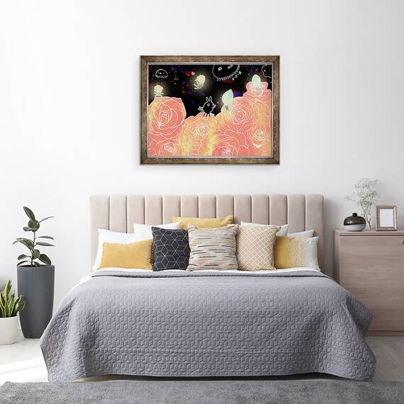 Tablou inramat - Yoyo Zhao - Gradina Trandafir, 60 x 80 cm - 3- Roveli