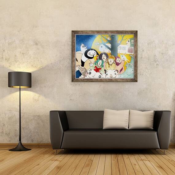 Tablou inramat - Yoyo Zhao - Poveste despre ora patului, 60 x 80 cm - 2- Roveli