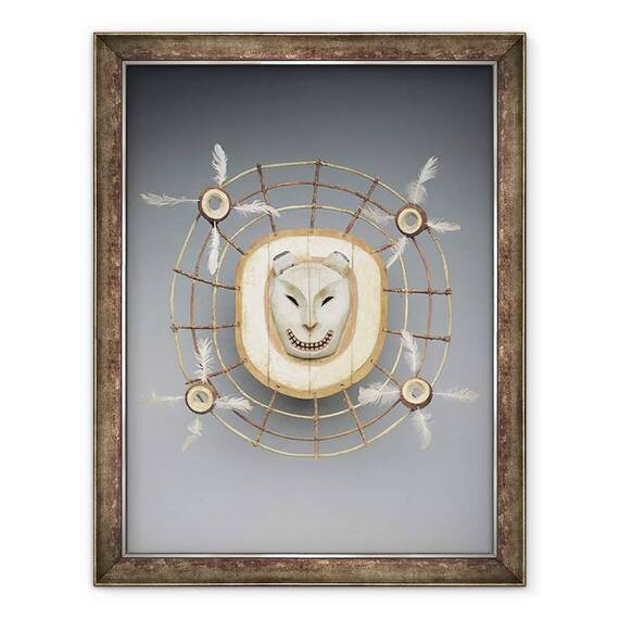 Tablou inramat - Yupik culture - Masca reprezentand un spirit de urs, 60 x 80 cm - - Roveli