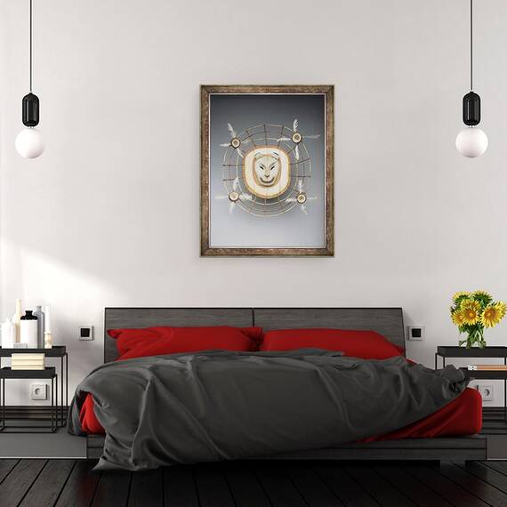 Tablou inramat - Yupik culture - Masca reprezentand un spirit de urs, 60 x 80 cm - 3- Roveli