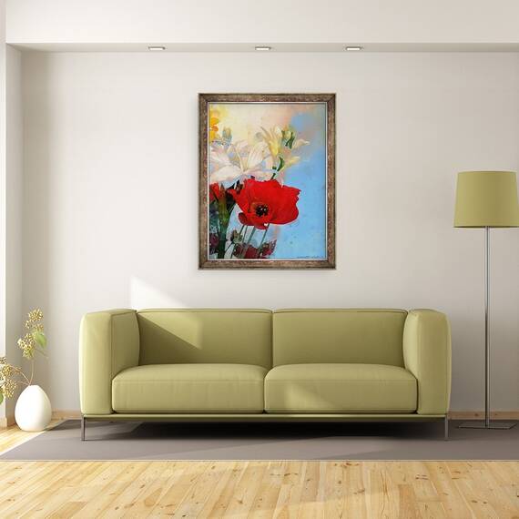 Tablou inramat - AlyZen Moonshadow - Mac pe albastru, 2014, 60 x 80 cm - 2- Roveli