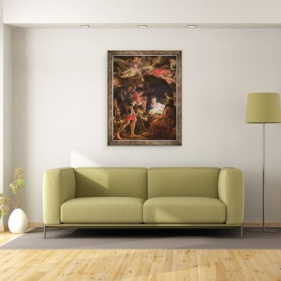Tablou inramat - Anton Raphael Mengs - Adorarea Pastorilor, 60 x 80 cm - 2- Roveli