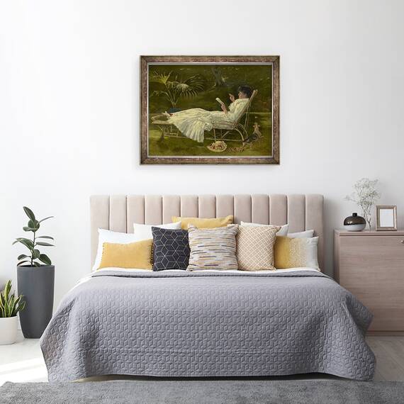 Tablou inramat - Barbour - Femeie de lectura, 60 x 80 cm - 3- Roveli
