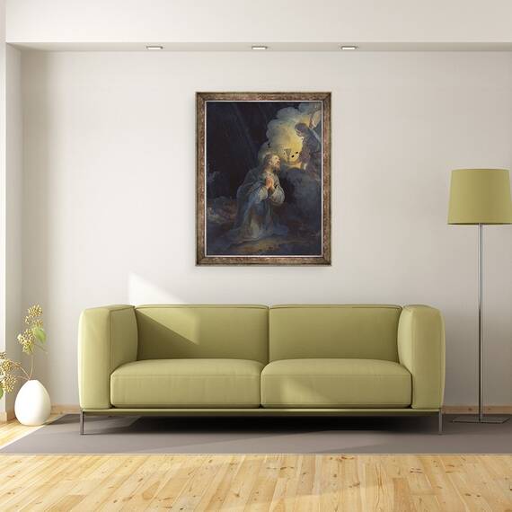 Tablou inramat - Bartolome Esteban Murillo - Hristos in Gradina Maslinilor, 60 x 80 cm - 2- Roveli