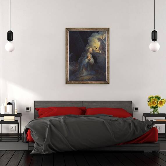 Tablou inramat - Bartolome Esteban Murillo - Hristos in Gradina Maslinilor, 60 x 80 cm - 3- Roveli