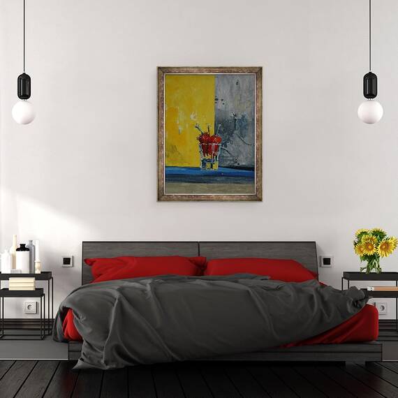 Tablou inramat - Charlie Millar - Ardei iute intr-un pahar, 60 x 80 cm - 3- Roveli