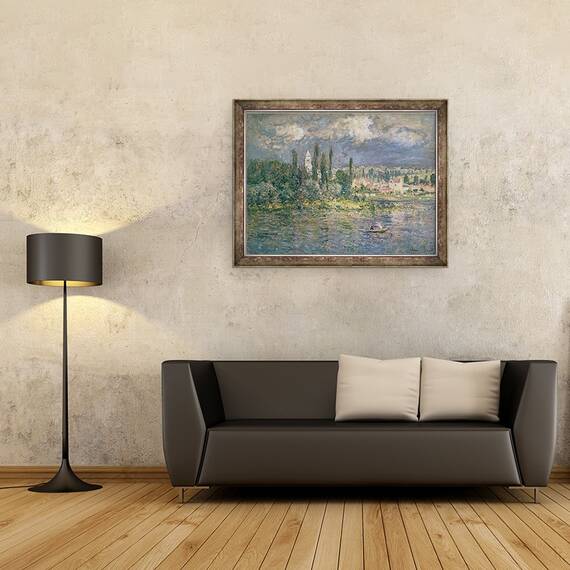 Tablou inramat - Claude Monet - Peisaj cu o furtuna, Vetheuil, 60 x 80 cm - 2- Roveli