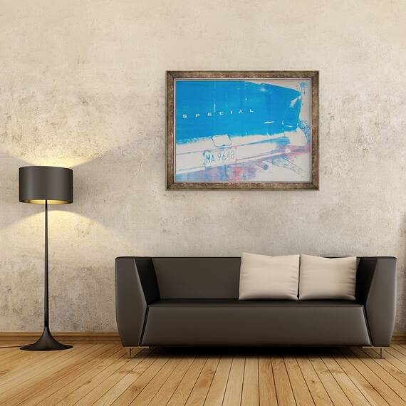 Tablou inramat - David Studwell - Masina albastra, 60 x 80 cm - 2- Roveli