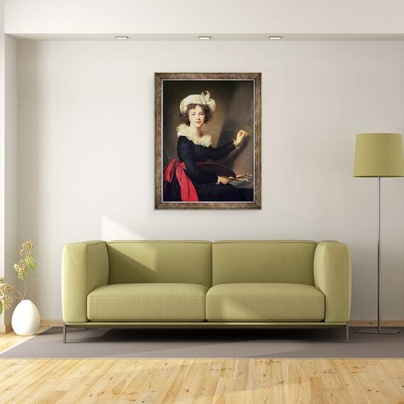 Tablou inramat - Elisabeth Louise Vigee-Lebrun - Autoportret, 60 x 80 cm - 2- Roveli