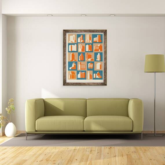 Tablou inramat - Eliza Southwood - Silozuri de cereale, 60 x 80 cm - 2- Roveli