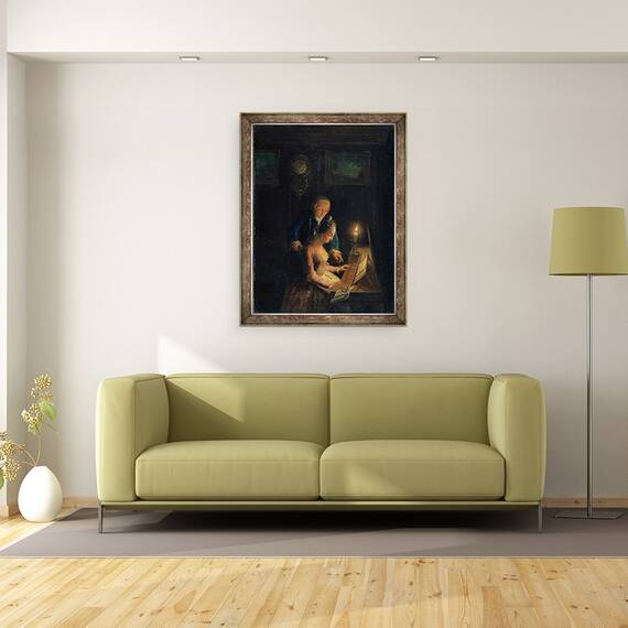 Tablou inramat - Emanuel Handmann - Lectia de muzica, 60 x 80 cm - 2- Roveli