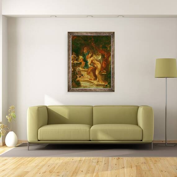 Tablou inramat - Ferdinand Victor Eugene Delacroix - Suzanne la Baile, 60 x 80 cm - 2- Roveli