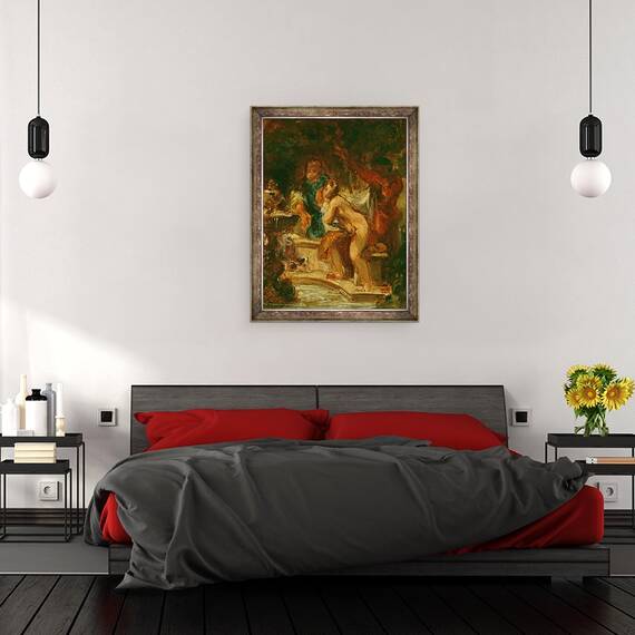 Tablou inramat - Ferdinand Victor Eugene Delacroix - Suzanne la Baile, 60 x 80 cm - 3- Roveli