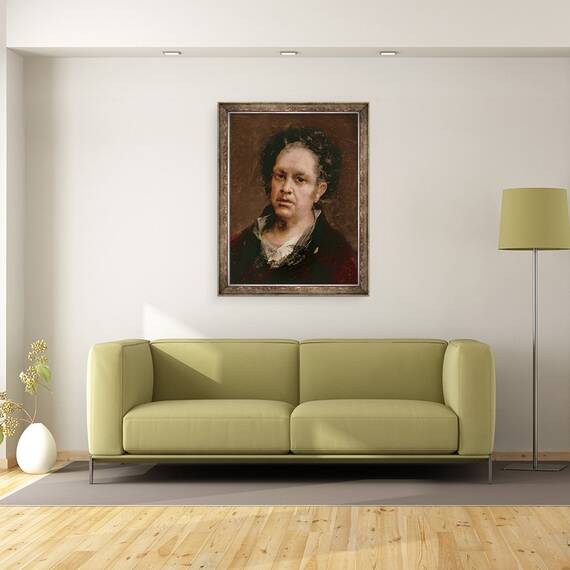 Tablou inramat - Francisco Jose de Goya y Lucientes - Autoportret, 60 x 80 cm - 2- Roveli