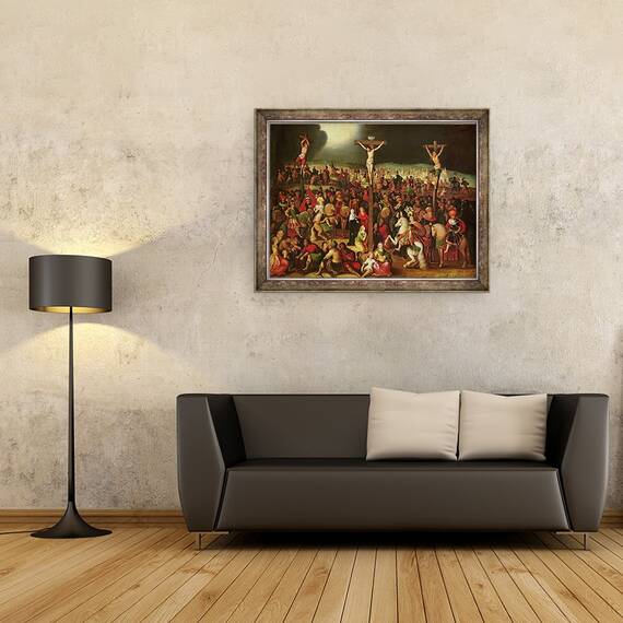 Tablou inramat - Frans II Francken the Younger - The Crucifixion, 60 x 80 cm - 2- Roveli