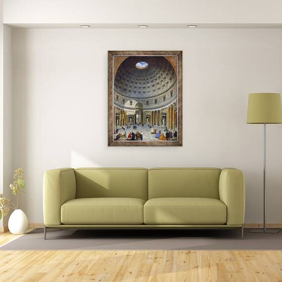 Tablou inramat - Giovanni Paolo Pannini - Interiorul Panteonului, Roma, 60 x 80 cm - 2- Roveli