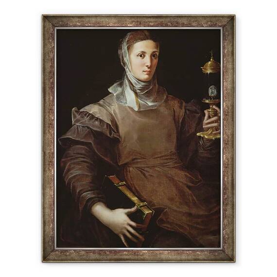 Tablou inramat - Girolamo Mazzola Bedoli - Sfanta Clare, 60 x 80 cm - - Roveli