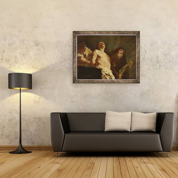 Tablou inramat - Giulia Lama - Martiriul Sfantului Ioan Evanghelistul, 60 x 80 cm - 2- Roveli