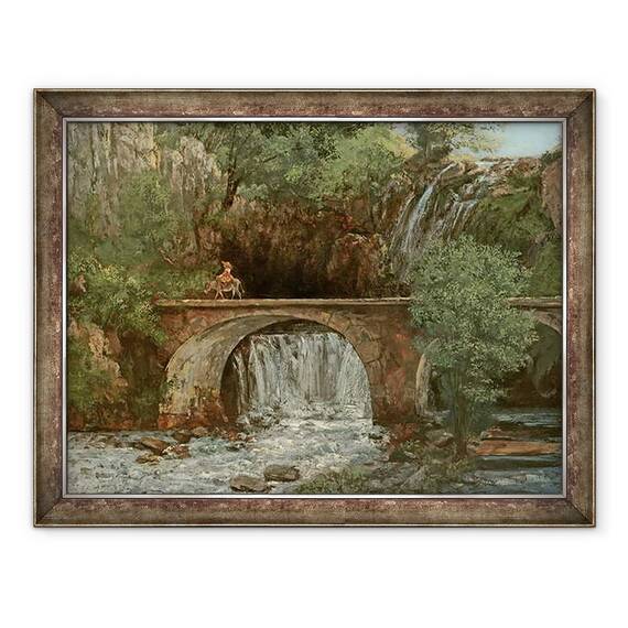 Tablou inramat - Gustave Courbet - Marele Podul, 60 x 80 cm - - Roveli