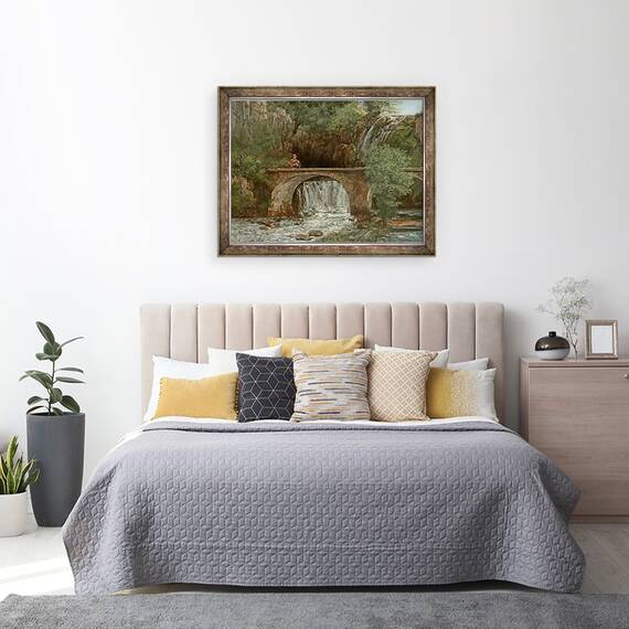 Tablou inramat - Gustave Courbet - Marele Podul, 60 x 80 cm - 3- Roveli