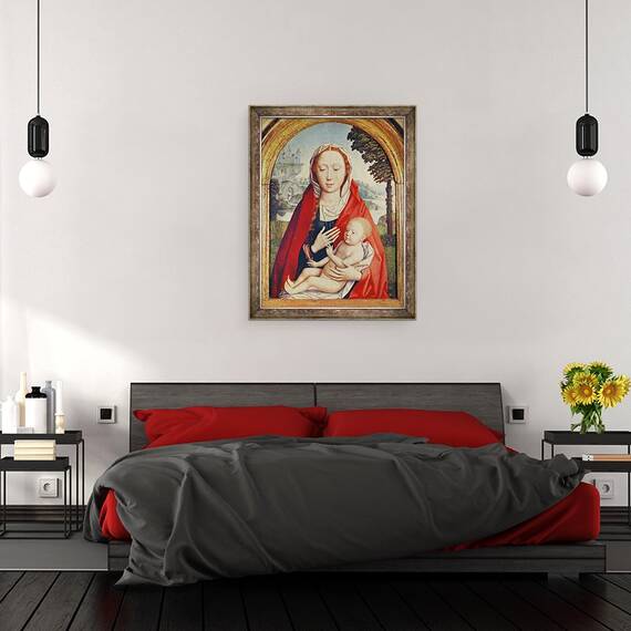 Tablou inramat - Hans Memling - Fecioara si Pruncul, 60 x 80 cm - 3- Roveli