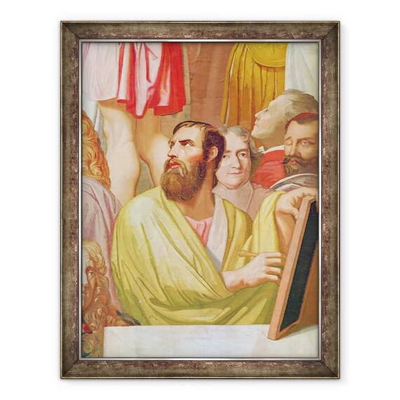 Tablou inramat - Jean Auguste Dominique Ingres - Omagiu adus lui Homer detaliu dreapta jos, 60 x 80 cm - - Roveli