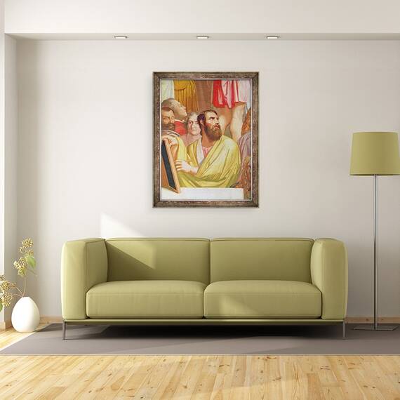 Tablou inramat - Jean Auguste Dominique Ingres - Omagiu adus lui Homer detaliu dreapta jos, 60 x 80 cm - 2- Roveli