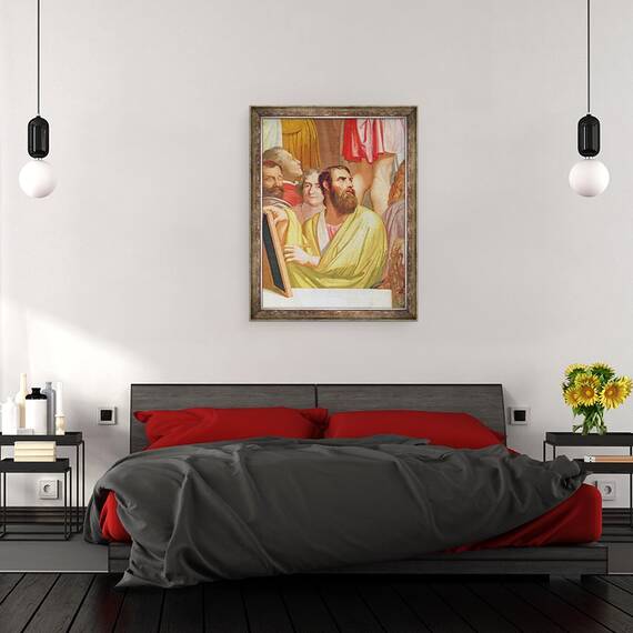 Tablou inramat - Jean Auguste Dominique Ingres - Omagiu adus lui Homer detaliu dreapta jos, 60 x 80 cm - 3- Roveli