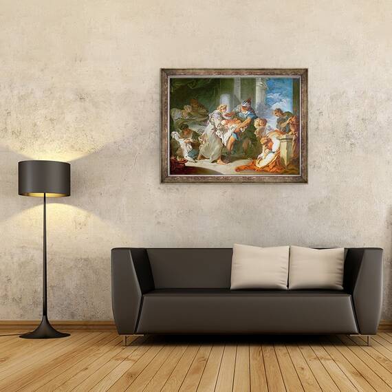 Tablou inramat - Jean-Honore Fragonard - Salvarea Pyrrhus pentru sugari, 60 x 80 cm - 2- Roveli