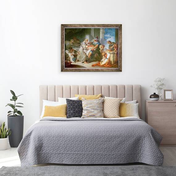 Tablou inramat - Jean-Honore Fragonard - Salvarea Pyrrhus pentru sugari, 60 x 80 cm - 3- Roveli