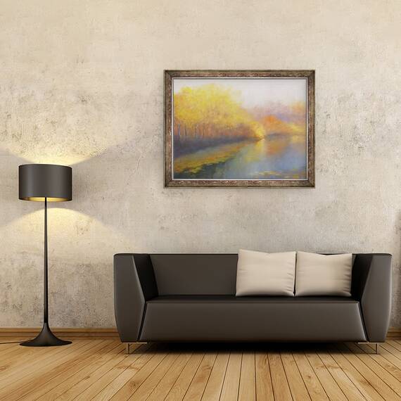 Tablou inramat - Lee Campbell - River Gold 2012, 60 x 80 cm - 2- Roveli