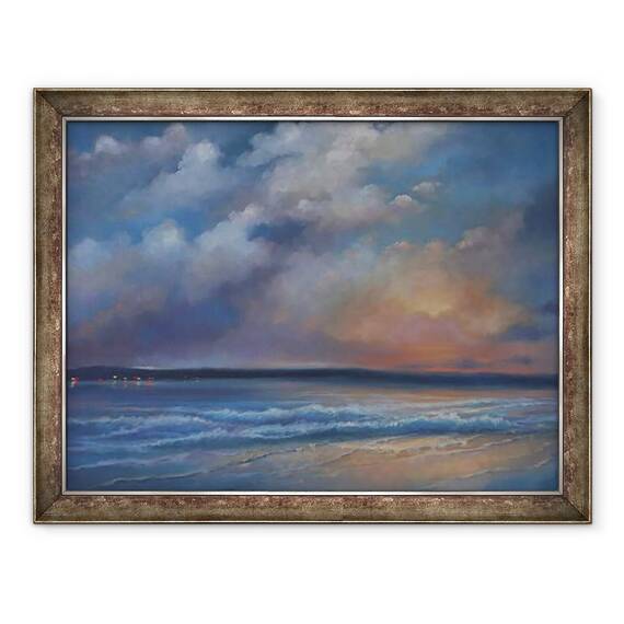 Tablou inramat - Lee Campbell - Velum albastru 2013, 60 x 80 cm - - Roveli