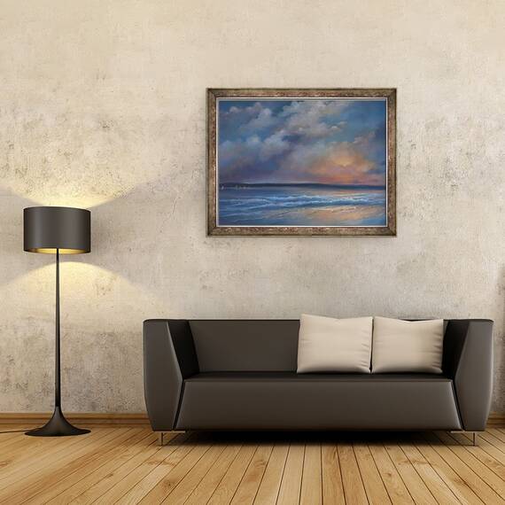 Tablou inramat - Lee Campbell - Velum albastru 2013, 60 x 80 cm - 2- Roveli