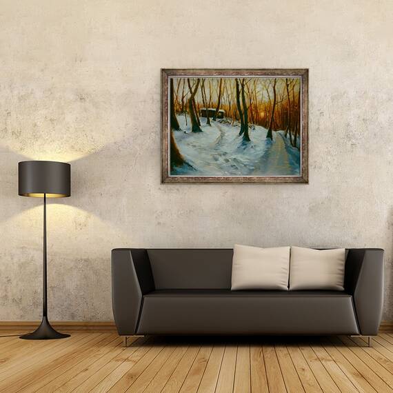 Tablou inramat - Lee Campbell - Woods Snowy 2002, 60 x 80 cm - 2- Roveli