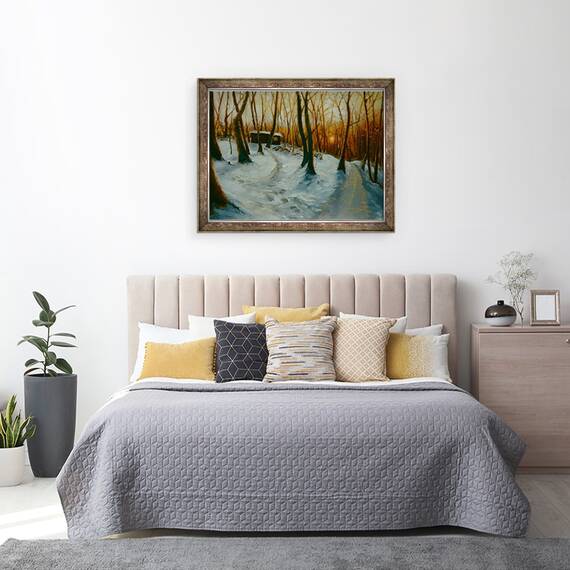 Tablou inramat - Lee Campbell - Woods Snowy 2002, 60 x 80 cm - 3- Roveli