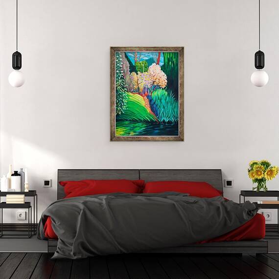 Tablou inramat - Marco Cazzulini - Piscina intunecata, 60 x 80 cm - 3- Roveli
