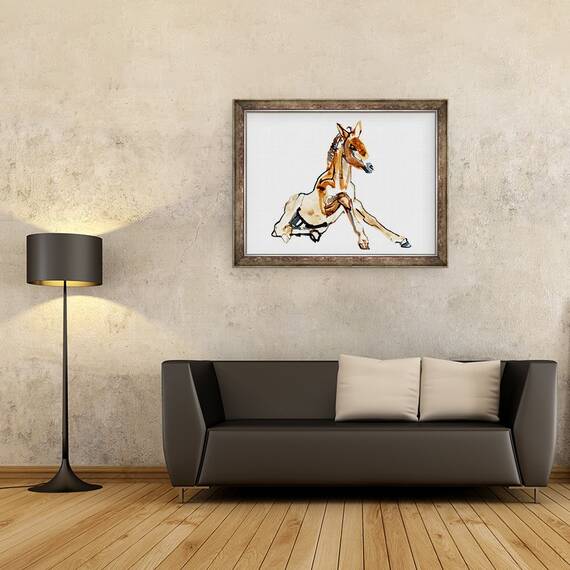 Tablou inramat - Mark Adlington - Ocru manz Przewalski, 60 x 80 cm - 2- Roveli