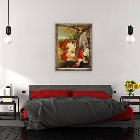 Tablou inramat - Michelangelo Merisi da Caravaggio - Odihneste-te in zborul spre Egipt, 60 x 80 cm - 3- Roveli