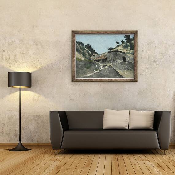Tablou inramat - Paul Cezanne - Peisaj cu moara de apa, 60 x 80 cm - 3- Roveli