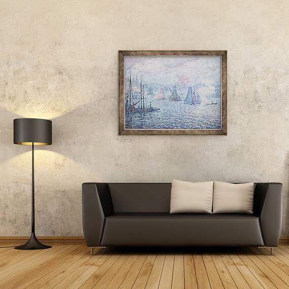Tablou inramat - Paul Signac - Portul Rotterdam, sau Fumes, 60 x 80 cm - 2- Roveli