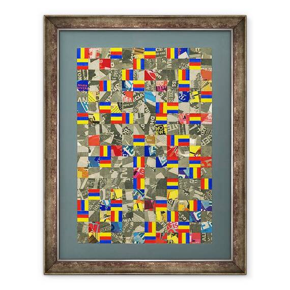 Tablou inramat - Peter McClure - Timpul... ordinea... haosul. 1984, 60 x 80 cm - - Roveli