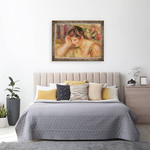 Tablou inramat - Pierre Auguste Renoir - Femeie inclinat, 60 x 80 cm - 3- Roveli